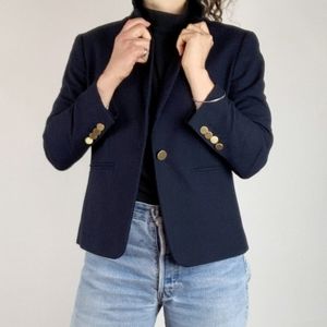 Ann Taylor Navy Blazer with Gold Buttons